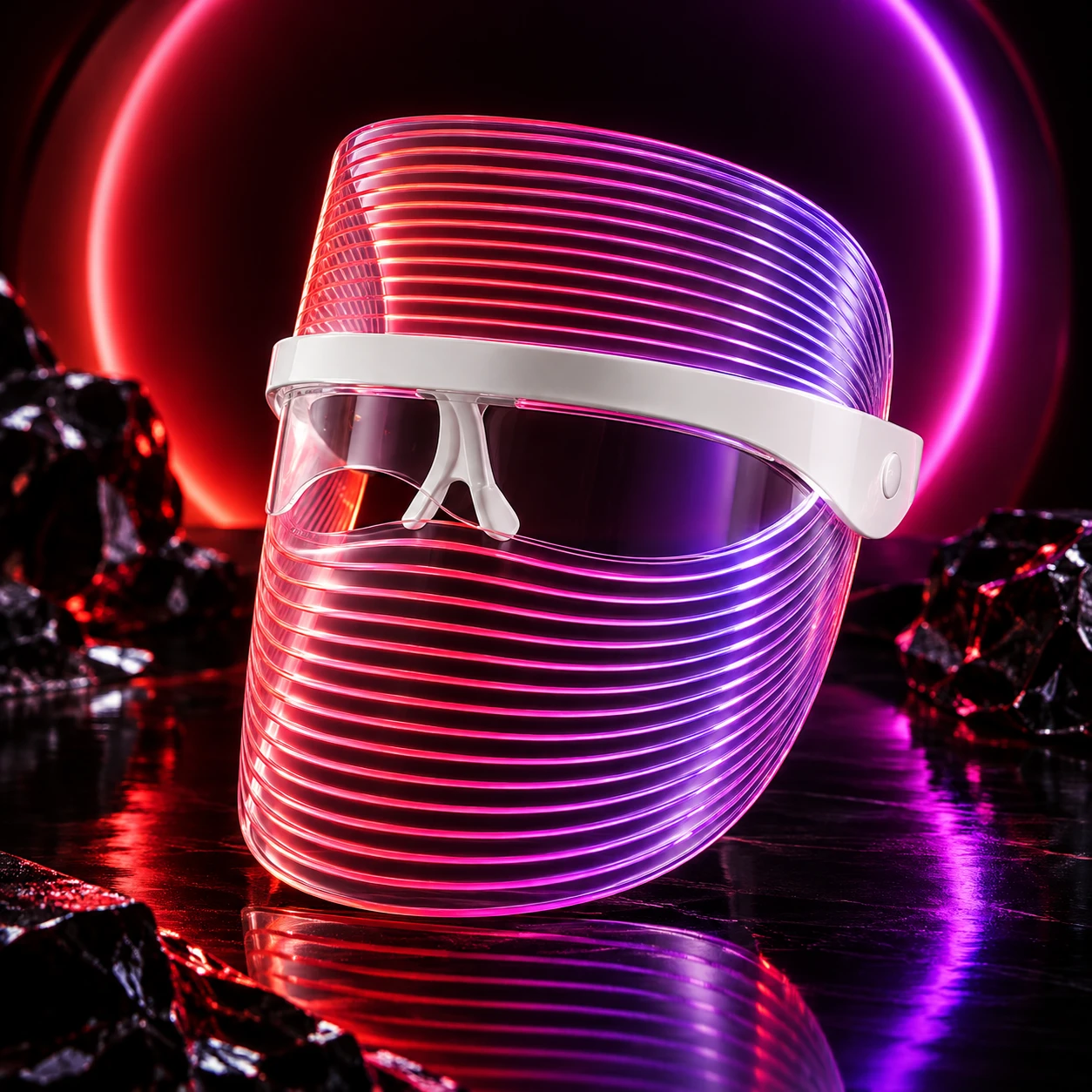 GlowMask Pro with neon LED glow